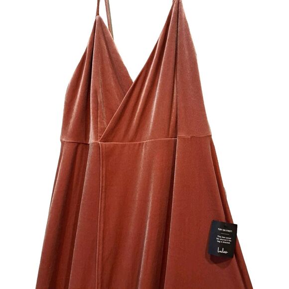 Lulus Whimsical Romance Mauve Velvet Faux-Wrap Maxi Dress Plus Size 2X New NWT - Picture 8 of 15